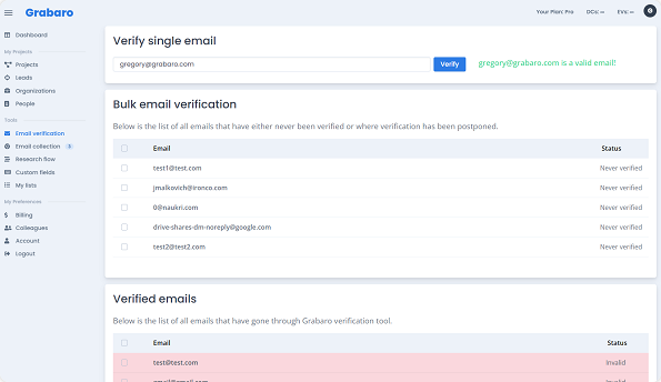 Grabaro Email Verification Tool